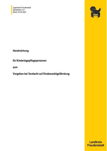 Handreichung für KTP bei Verdacht auf Kindeswohlgefährdung
