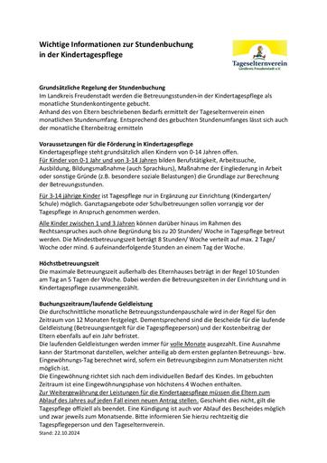 Infoblatt Stundenbuchung